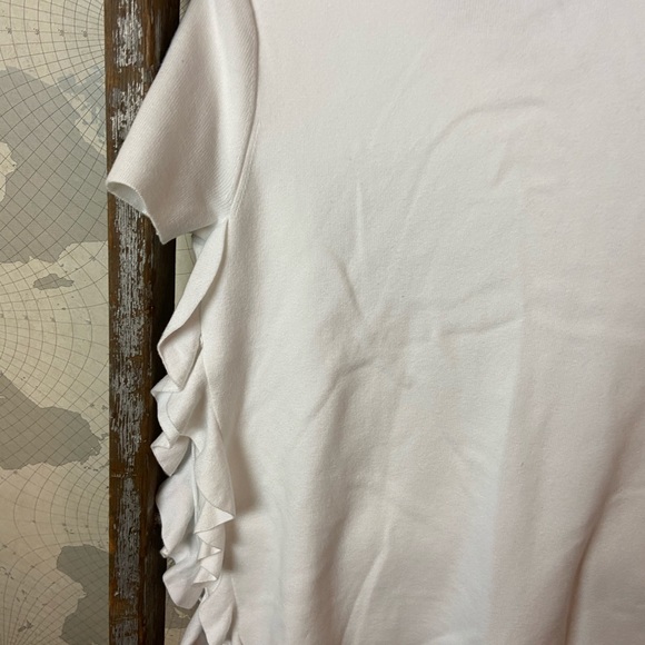 Alice + Olivia side ruffle knit top M - Picture 9 of 11
